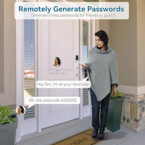 Keyless Entry Door Deadbolt with Handle Set — Smart Lock, BEBASIA