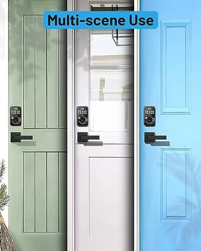 Keyless Entry Door Lock with 2 Lever Handles — Smart Lock, Zowill