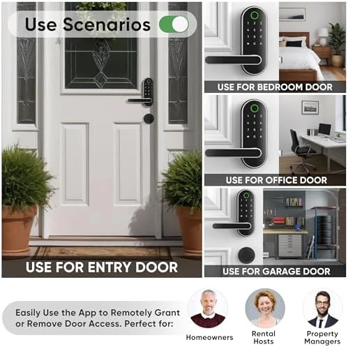 Keyless Entry Fingerprint Digital Smart Lock with Handle & Keypad — Smart Lock, Dermum