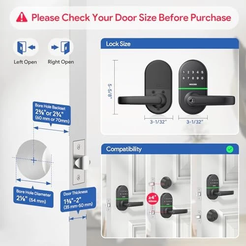 Keypad Door Lock with Handle — Smart Lock, NICE DIGI