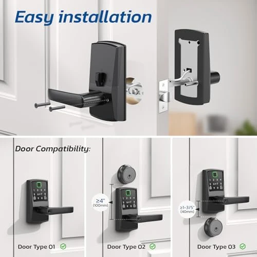 Keypad Smart Door Lock with Handle — Smart Lock, Nyboer