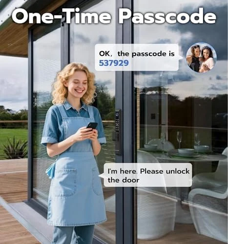 Mortise Sliding Glass Door Lock with Smart Fingerprint Code Keypad RFID Remote App — Smart Lock, Anweller