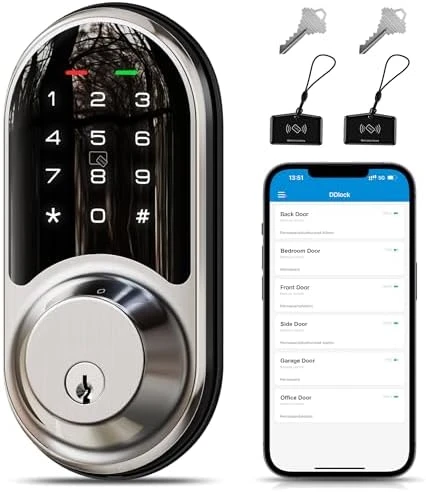 RZ06 Smart Lock with App Control, Keyless Entry, Touchscreen Keypad — Smart Lock, Veise