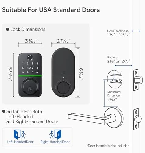 Smart Door Lock Deadbolt with Keypad — Smart Lock, KUCACCI