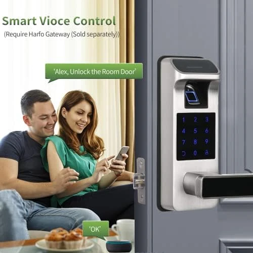 Smart Door Lock, Heavy Duty 5 in 1 Keyless Entry Door Lock — Smart Lock, HARFO