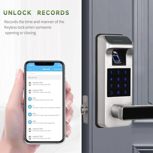 Smart Door Lock, Heavy Duty 5 in 1 Keyless Entry Door Lock — Smart Lock, HARFO