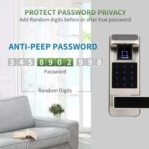 Smart Door Lock, Heavy Duty 5 in 1 Keyless Entry Door Lock — Smart Lock, HARFO