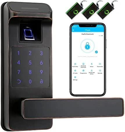 Smart Door Lock, Heavy Duty 5 in 1 Keyless Entry Door Lock — Smart Lock, HARFO