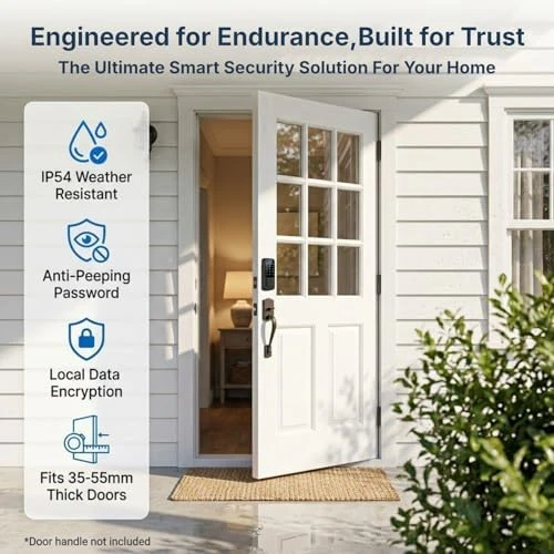 Smart Door Lock - Keyless Entry with Fingerprint and App Control — Smart Lock, RUIKANG POWER