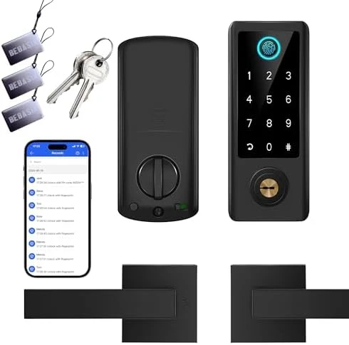 Smart Fingerprint Door Lock with Handle Set — Smart Lock, BEBASIA