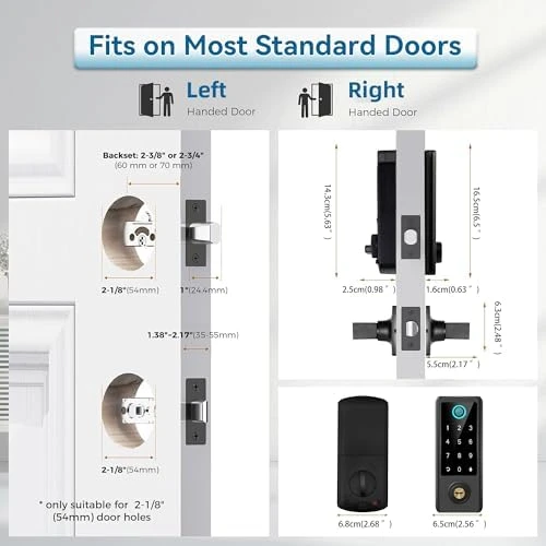 Smart Fingerprint Door Lock with Handle Set — Smart Lock, BEBASIA