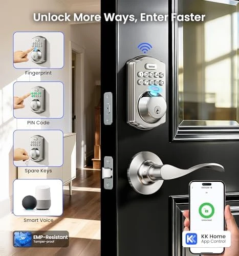 Smart Fingerprint Lock with Handle Set — Smart Lock, Veise