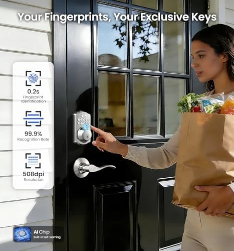 Smart Fingerprint Lock with Handle Set — Smart Lock, Veise