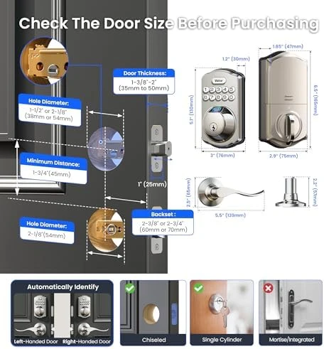 Smart Fingerprint Lock with Handle Set — Smart Lock, Veise