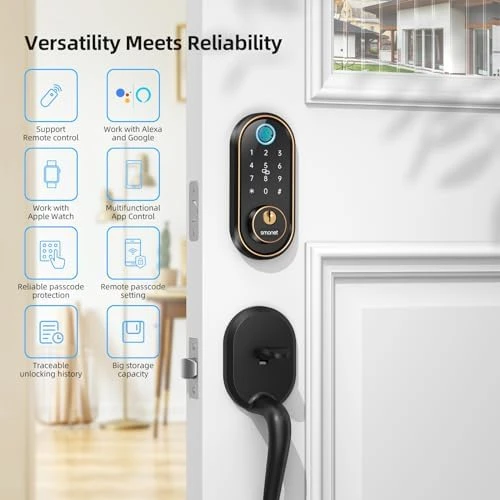 Smart Keyless Entry Door Lock - Fingerprint Electronic Deadbolt Touchscreen Keypad — Smart Lock, SMONET