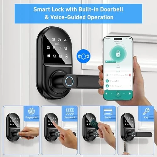 Smart Keypad Door Lock with Handle — Smart Lock, Bog fang