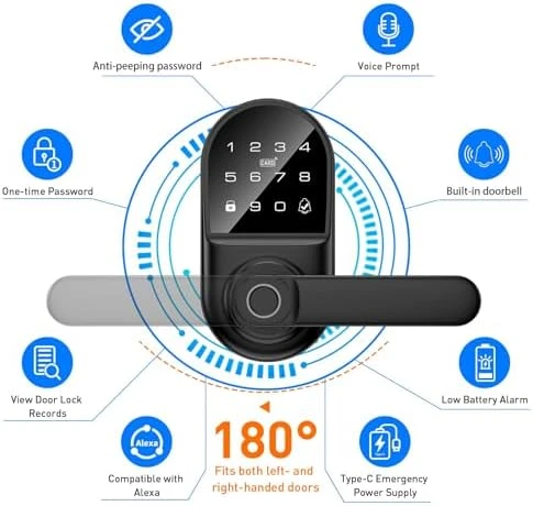 Smart Keypad Door Lock with Handle — Smart Lock, Bog fang