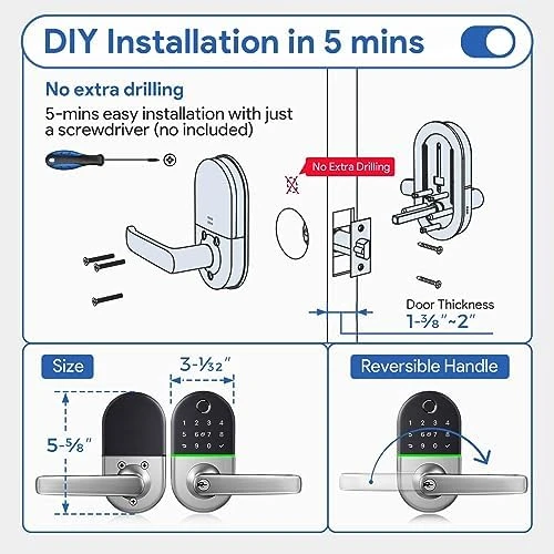 Smart Keypad Door Lock with Handle — Smart Lock, NICE DIGI