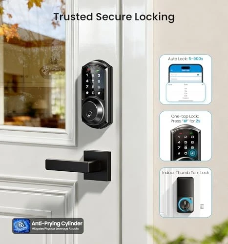 Smart Lock with 2 Lever Handle Set — Smart Lock, Veise