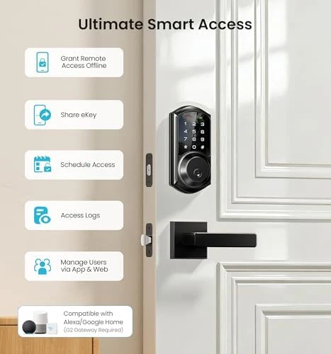 Smart Lock with 2 Lever Handle Set — Smart Lock, Veise