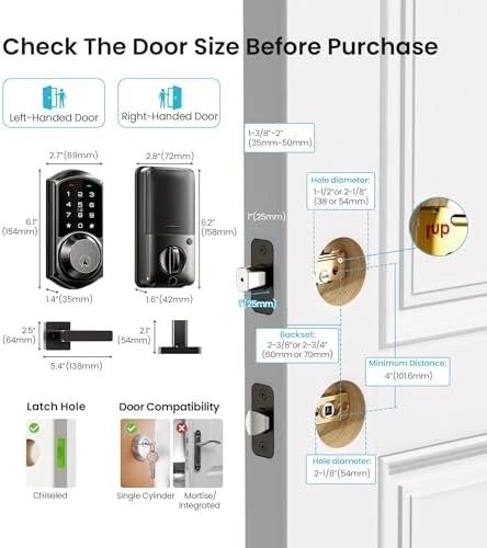 Smart Lock with 2 Lever Handle Set — Smart Lock, Veise