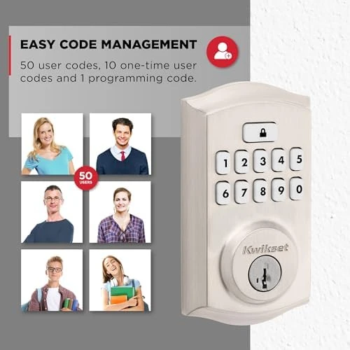 SmartCode 260 Keyless Entry Electronic Keypad Deadbolt Door Lock with Auto-Lock, Custom User Codes, Advanced Security in... — Smart Lock, Kwikset