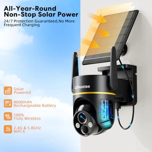 Solar Security Camera Wireless Outdoor — Security Camera, Lybuorze