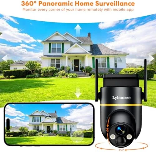 Solar Security Camera Wireless Outdoor — Security Camera, Lybuorze