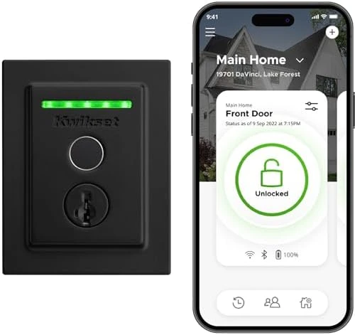 Touch Fingerprint Wi-Fi Smart Lock, Keyless Entry Door Deadbolt — Smart Lock, Kwikset
