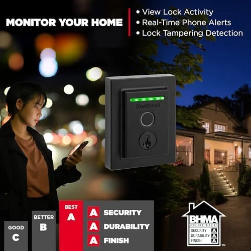 Touch Fingerprint Wi-Fi Smart Lock, Keyless Entry Door Deadbolt — Smart Lock, Kwikset
