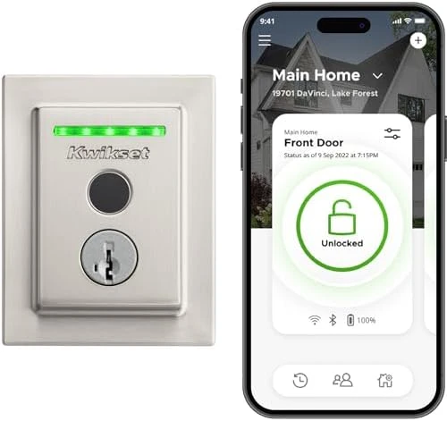 Touch Fingerprint Wi-Fi Smart Lock, Keyless Entry Door Deadbolt — Smart Lock, Kwikset