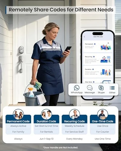Wi-Fi Keyless Entry Door Lock with Keypad - Smart Deadbolt Lock for Front Door with 2 Keys — Smart Lock, TEEHO