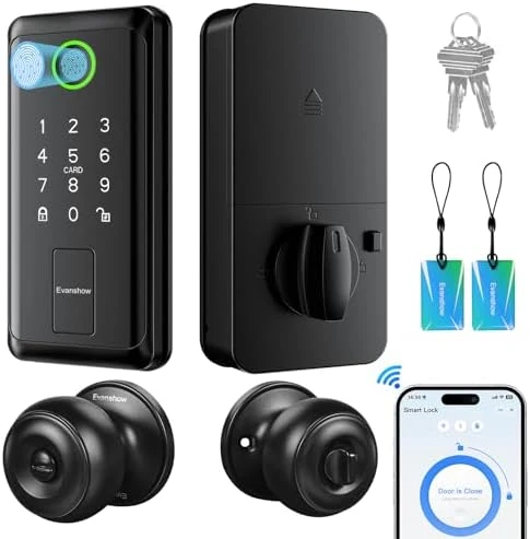 WiFi Bluetooth Keypad Door Lock with Handle — Smart Lock, Evanshow