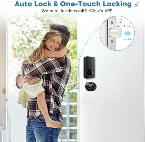 WiFi Bluetooth Keypad Door Lock with Handle — Smart Lock, Evanshow