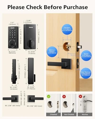 WiFi Smart Door Lock with Handle — Smart Lock, Philips