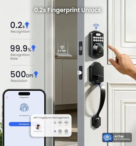 WiFi Smart Front Door Lock Set — Smart Lock, Veise