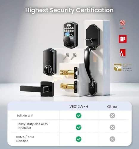 WiFi Smart Front Door Lock Set — Smart Lock, Veise