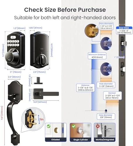WiFi Smart Front Door Lock Set — Smart Lock, Veise