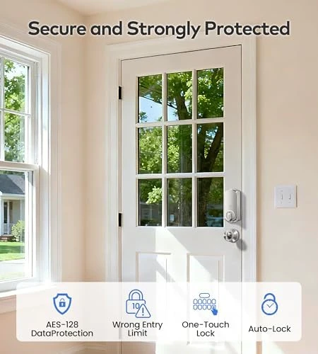 WiFi Smart Keyless Entry Door Lock with Handle — Smart Lock, TEEHO