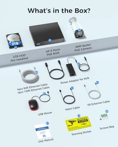 4K PoE Security Camera System 8MP — Security Camera, Hiseeu