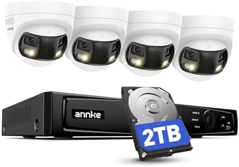 4K PoE Security Camera System with Dual Lens, 180° Wide Angle — Security Camera, Annke