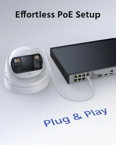 4K PoE Security Camera System with Dual Lens, 180° Wide Angle — Security Camera, Annke