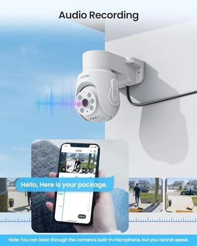 5MP Wired Security Camera System with Pan/Tilt 360° View — Security Camera, ZOSI
