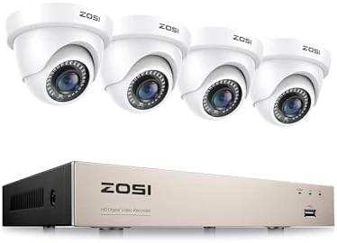 8CH Security Camera System with 1TB HDD, AI Detection, 80ft Night Vision — Security Camera, ZOSI