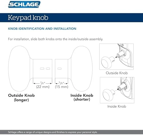 Camelot Keypad Lock with Lever Handle — Smart Lock, SCHLAGE
