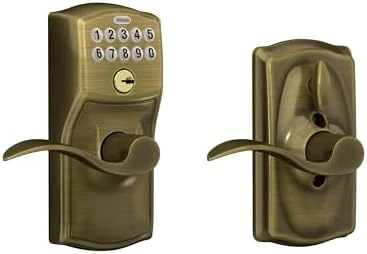 Camelot Keypad Lock with Lever Handle — Smart Lock, SCHLAGE