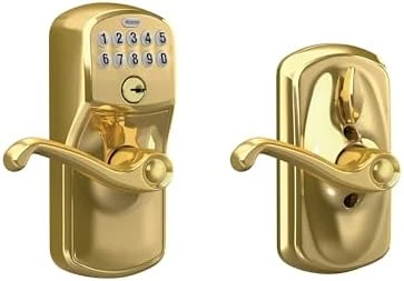 Camelot Keypad Lock with Lever Handle — Smart Lock, SCHLAGE