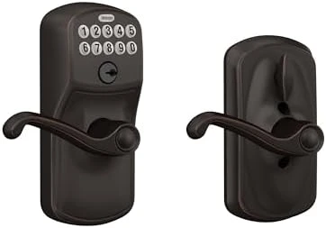 Camelot Keypad Lock with Lever Handle — Smart Lock, SCHLAGE