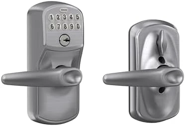 Camelot Keypad Lock with Lever Handle — Smart Lock, SCHLAGE