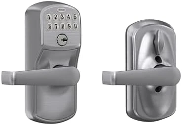Camelot Keypad Lock with Lever Handle — Smart Lock, SCHLAGE